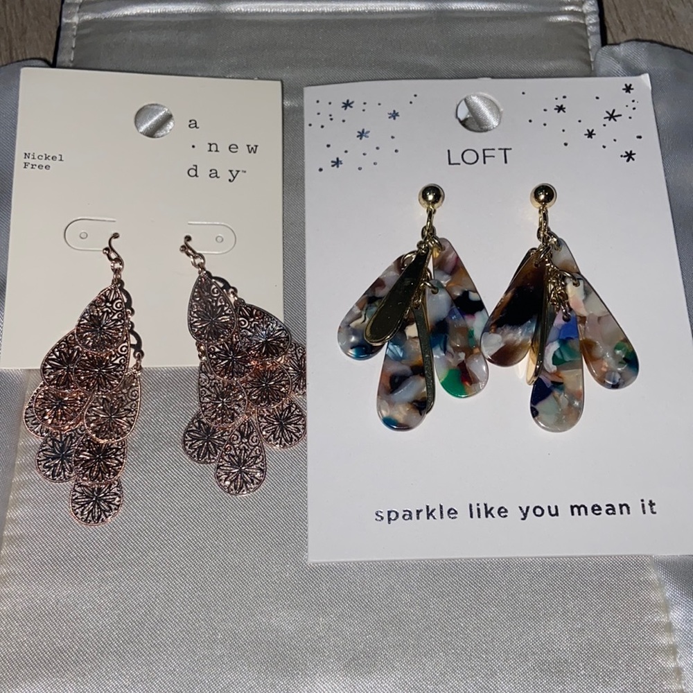 LOFT and a new day dangly earrings